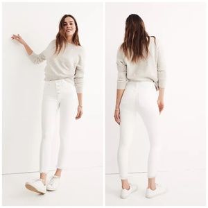 Madewell Women's 10" High-Rise Skinny Crop Jeans: Button-Front Edition Sz 26